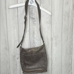 HOBO International gray/Taupe cross or shoulder bag.